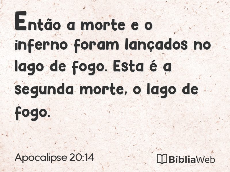 Apocalipse 20:14 em imagem para compartilhar