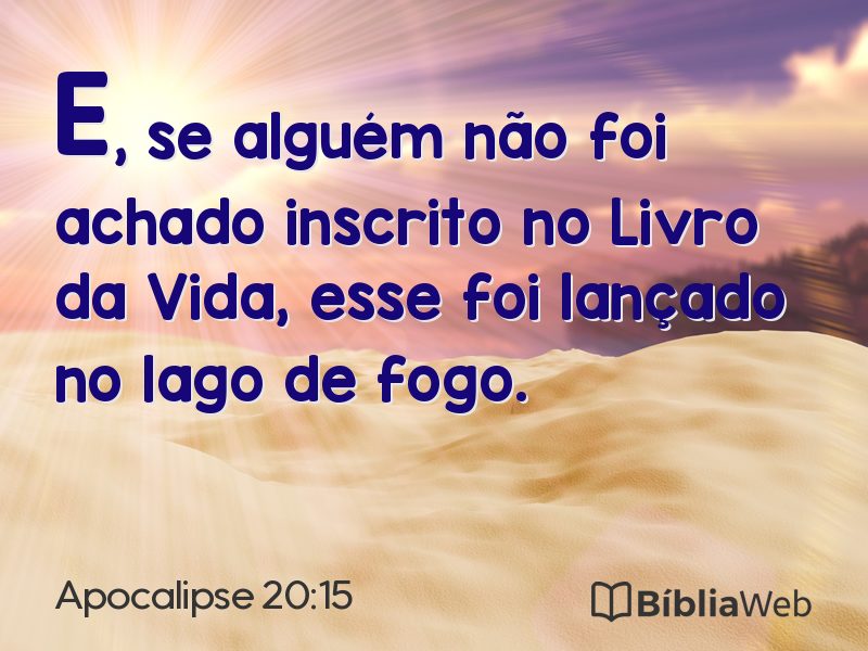 Apocalipse 20:15 em imagem para compartilhar