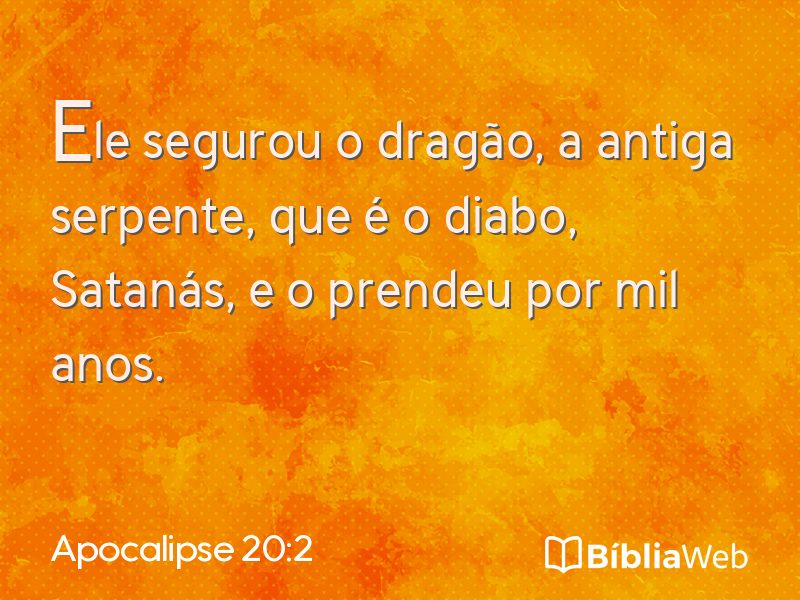 Apocalipse 20:2 em imagem para compartilhar
