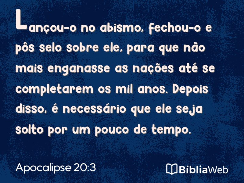 Apocalipse 20:3 em imagem para compartilhar