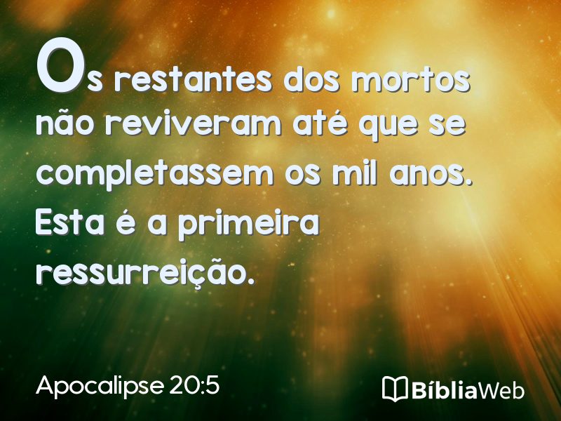 Apocalipse 20:5 em imagem para compartilhar