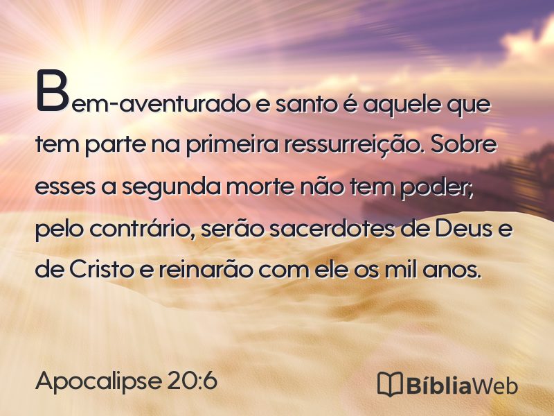 Apocalipse 20:6 em imagem para compartilhar