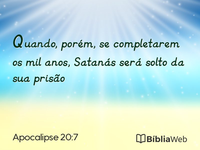 Apocalipse 20:7 em imagem para compartilhar