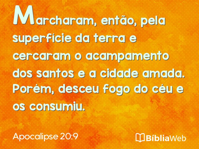 Apocalipse 20:9 em imagem para compartilhar