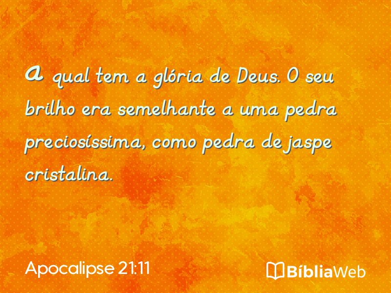 Apocalipse 21:11 em imagem para compartilhar