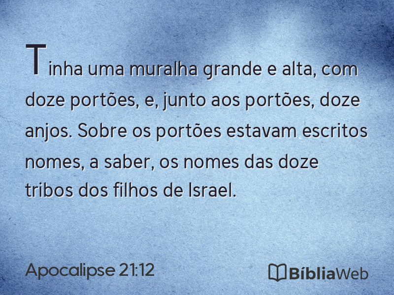Apocalipse 21:12 em imagem para compartilhar
