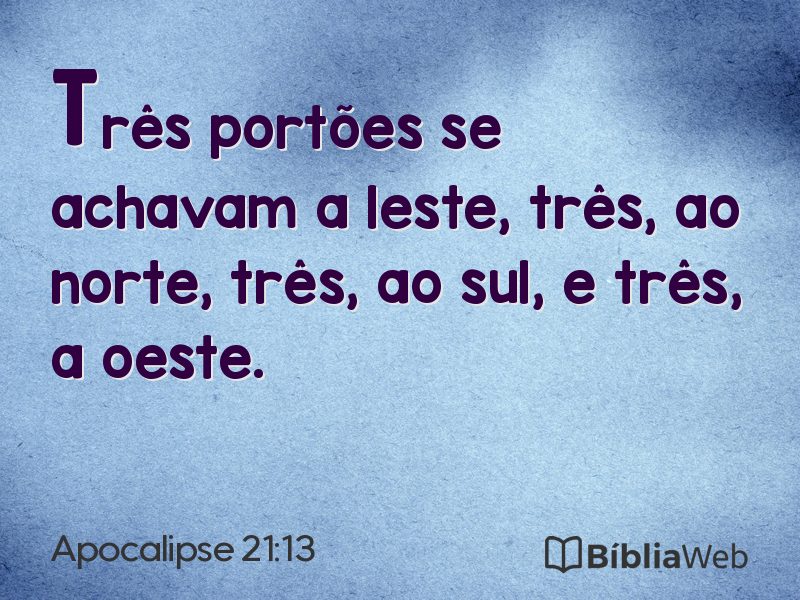 Apocalipse 21:13 em imagem para compartilhar
