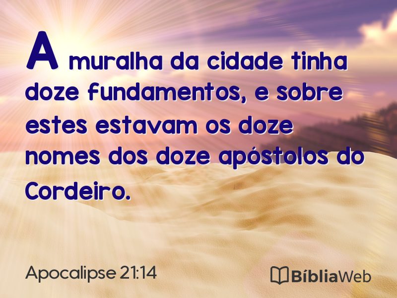 Apocalipse 21:14 em imagem para compartilhar