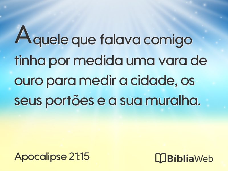 Apocalipse 21:15 em imagem para compartilhar