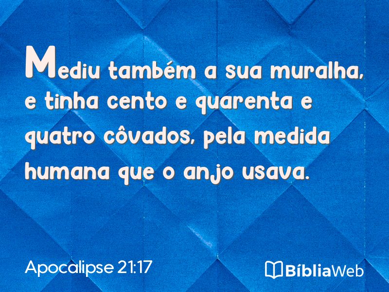 Apocalipse 21:17 em imagem para compartilhar