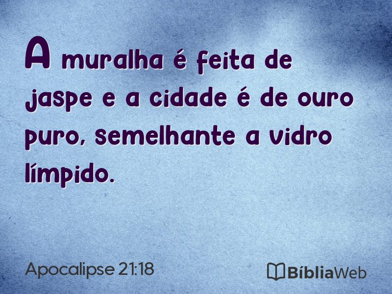 Apocalipse 21:18 em imagem para compartilhar