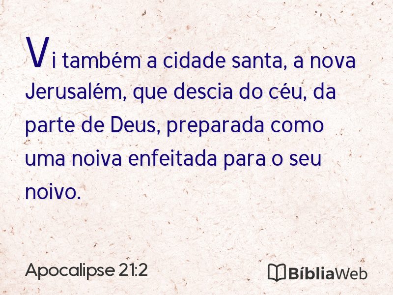 Apocalipse 21:2 em imagem para compartilhar