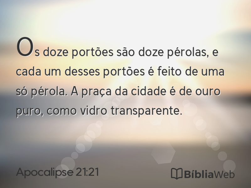Apocalipse 21:21 em imagem para compartilhar