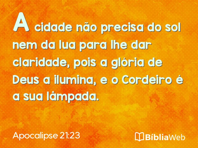 Apocalipse 21:23 em imagem para compartilhar
