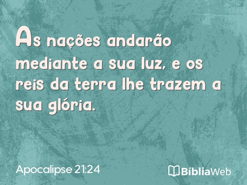 Apocalipse 21:24 em imagem para compartilhar
