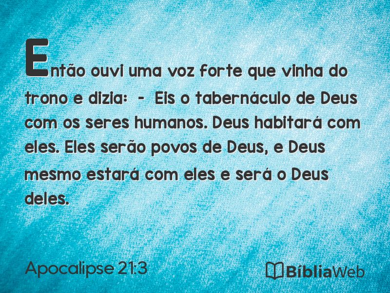 Apocalipse 21:3 em imagem para compartilhar