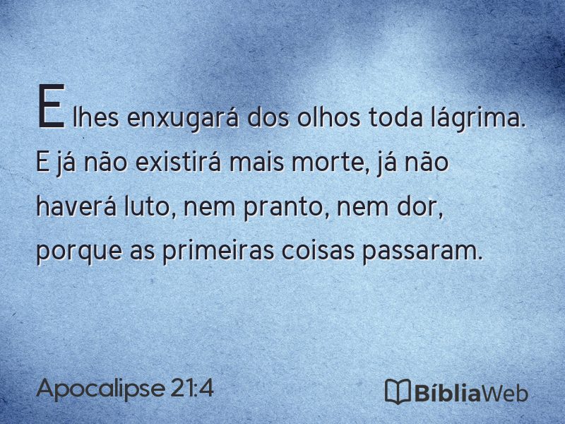 Apocalipse 21:4 em imagem para compartilhar