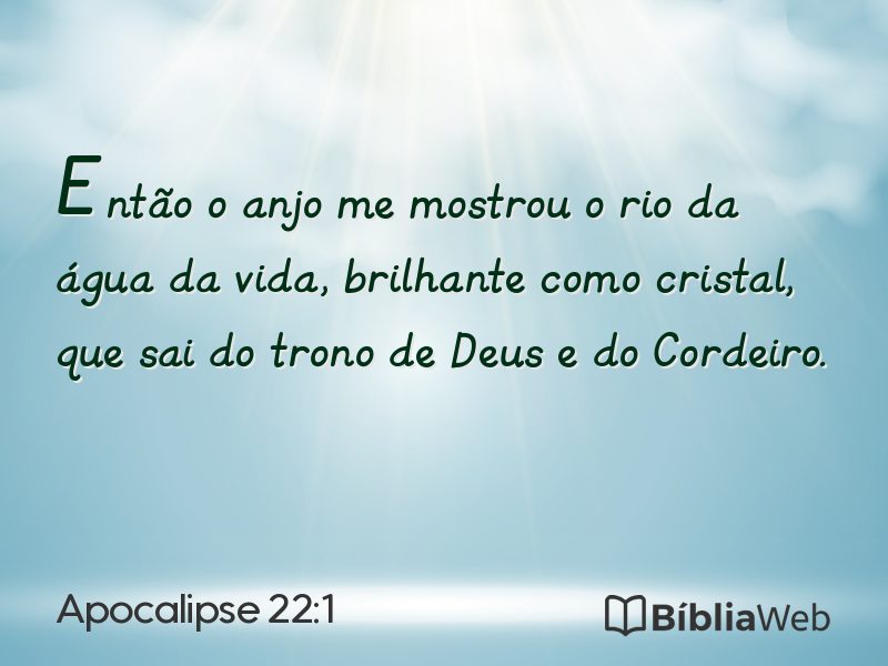 Apocalipse 22:1 em imagem para compartilhar