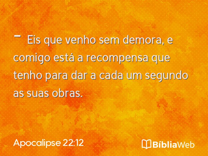 Apocalipse 22:12 em imagem para compartilhar