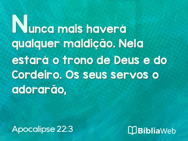 Apocalipse 22:3 em imagem para compartilhar
