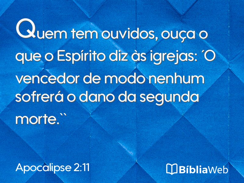 Apocalipse 2:11 em imagem para compartilhar