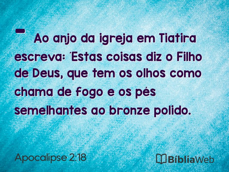 Apocalipse 2:18 em imagem para compartilhar