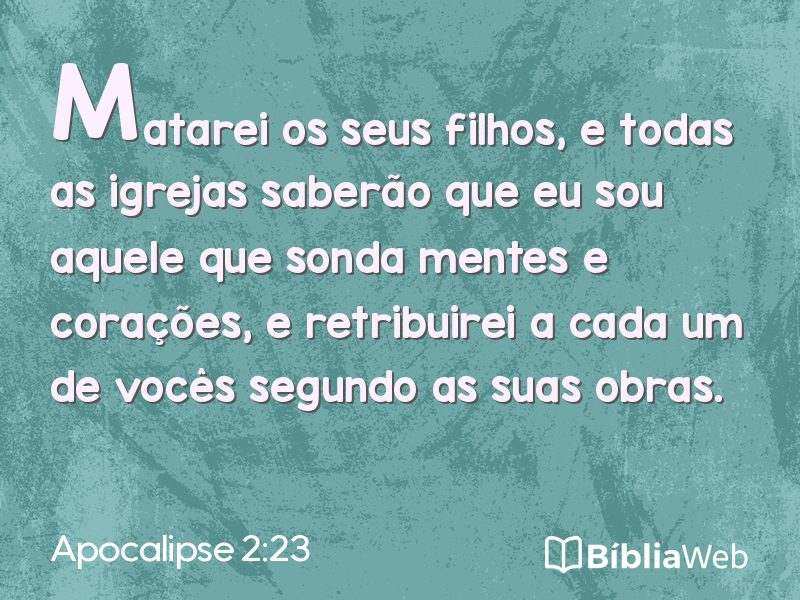 Apocalipse 2:23 em imagem para compartilhar