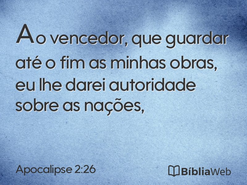 Apocalipse 2:26 em imagem para compartilhar