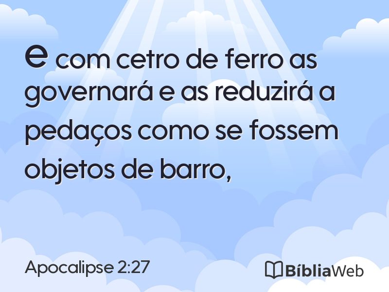 Apocalipse 2:27 em imagem para compartilhar