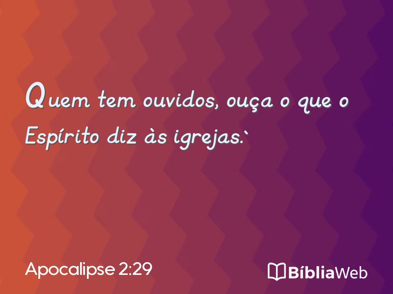 Apocalipse 2:29 em imagem para compartilhar