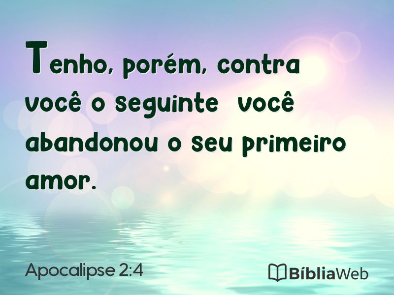 Apocalipse 2:4 em imagem para compartilhar