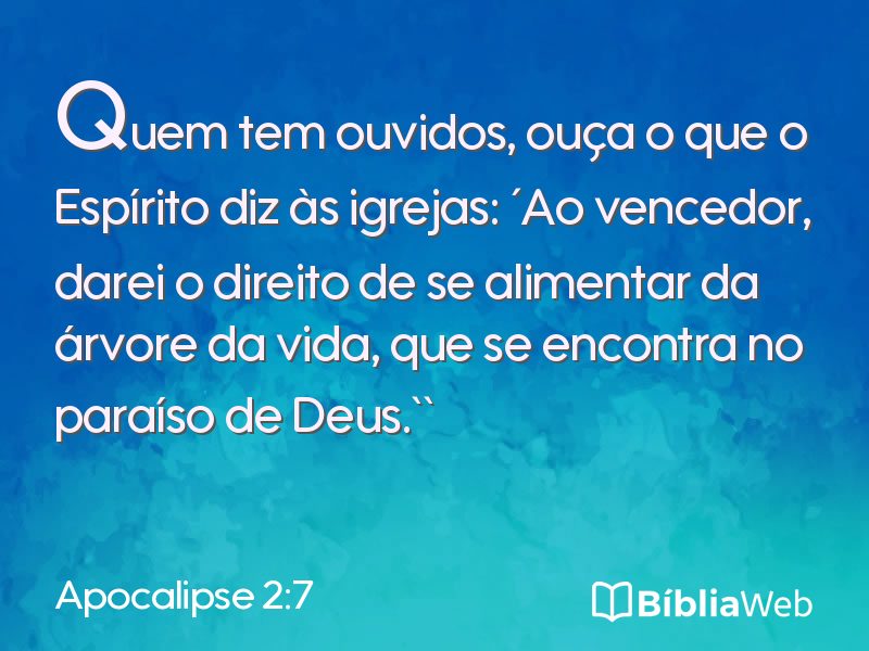 Apocalipse 2:7 em imagem para compartilhar