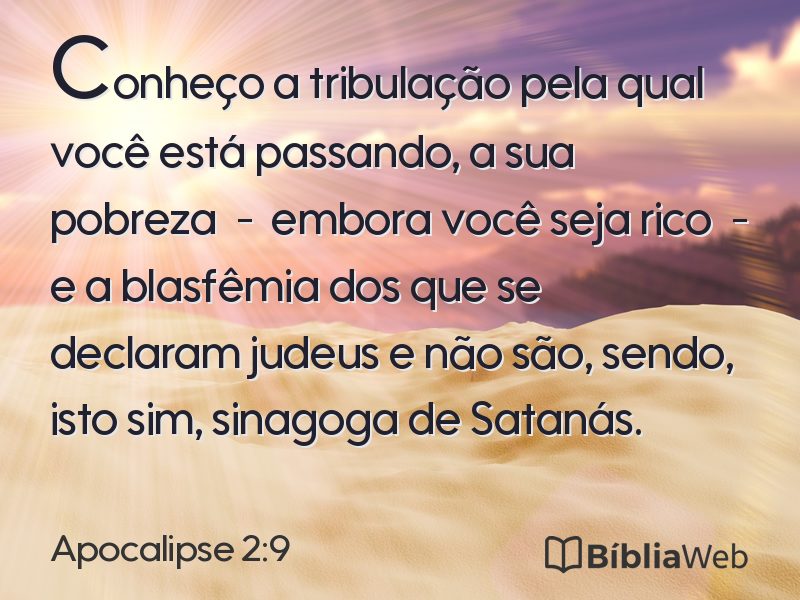 Apocalipse 2:9 em imagem para compartilhar