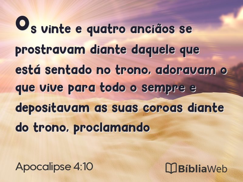 Apocalipse 4:10 em imagem para compartilhar