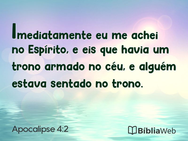 Apocalipse 4:2 em imagem para compartilhar