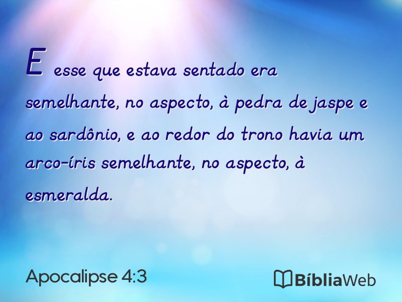 Apocalipse 4:3 em imagem para compartilhar