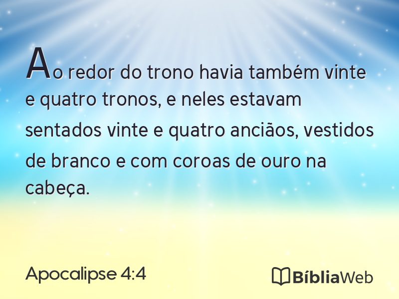 Apocalipse 4:4 em imagem para compartilhar