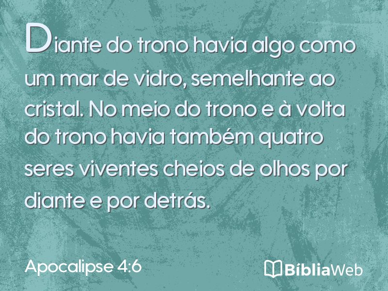Apocalipse 4:6 em imagem para compartilhar