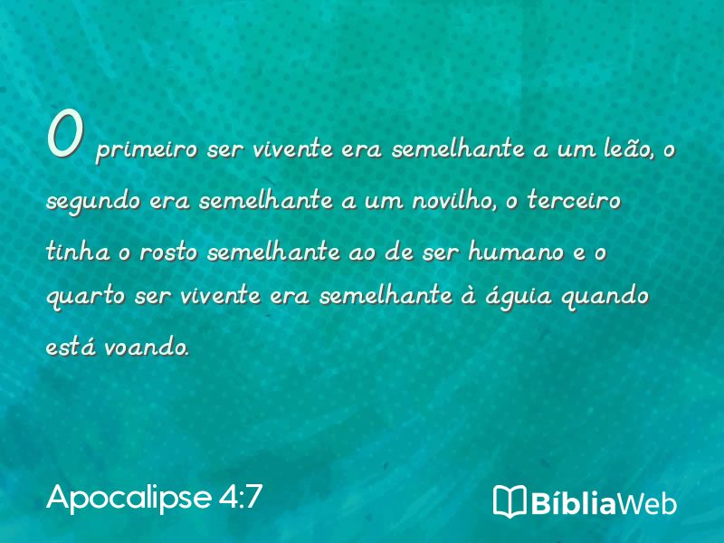 Apocalipse 4:7 em imagem para compartilhar