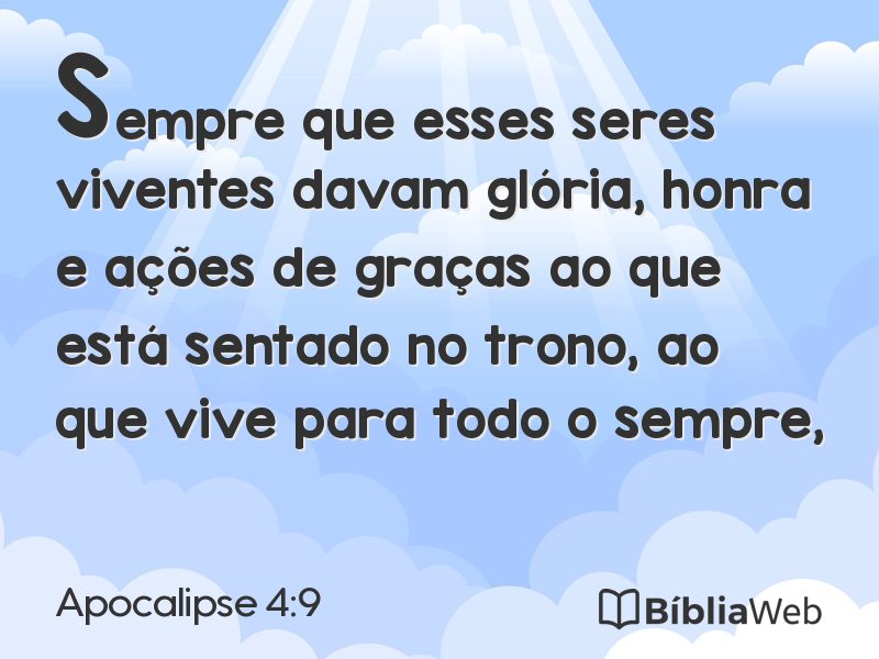 Apocalipse 4:9 em imagem para compartilhar