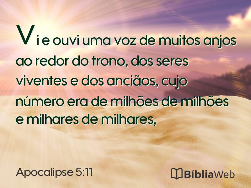 Apocalipse 5:11 em imagem para compartilhar