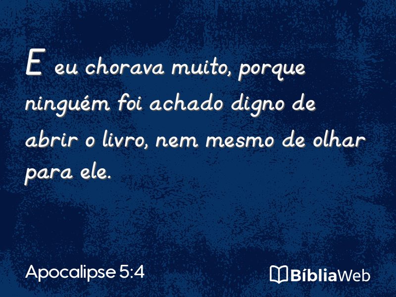 Apocalipse 5:4 em imagem para compartilhar