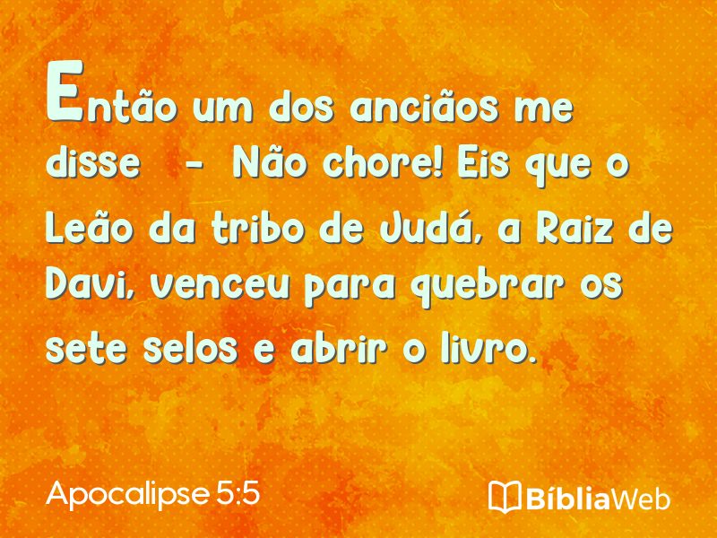 Apocalipse 5:5 em imagem para compartilhar