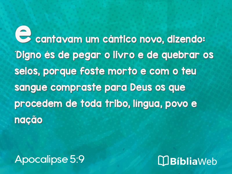 Apocalipse 5:9 em imagem para compartilhar