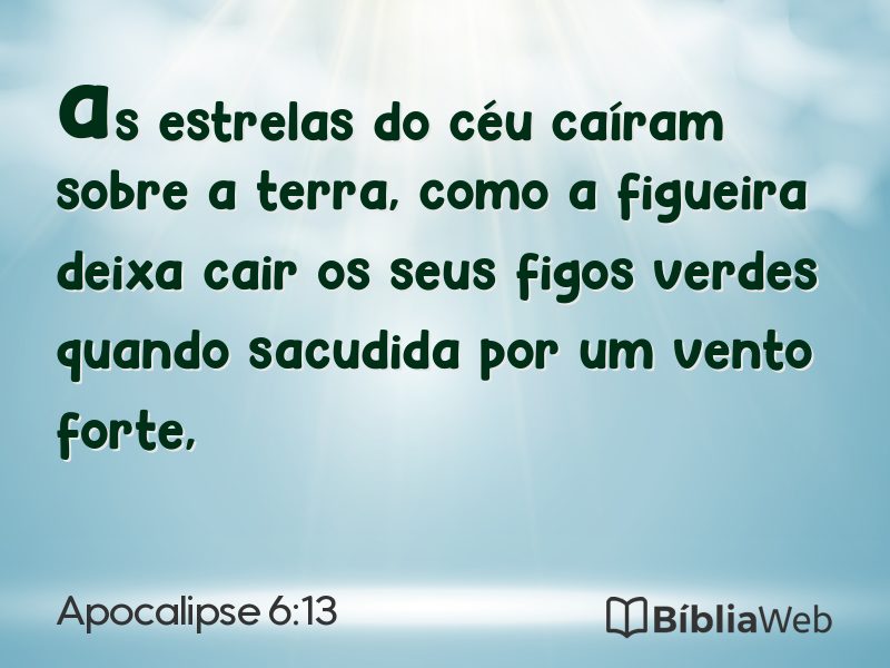 Apocalipse 6:13 em imagem para compartilhar