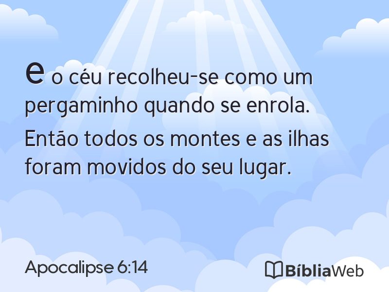 Apocalipse 6:14 em imagem para compartilhar