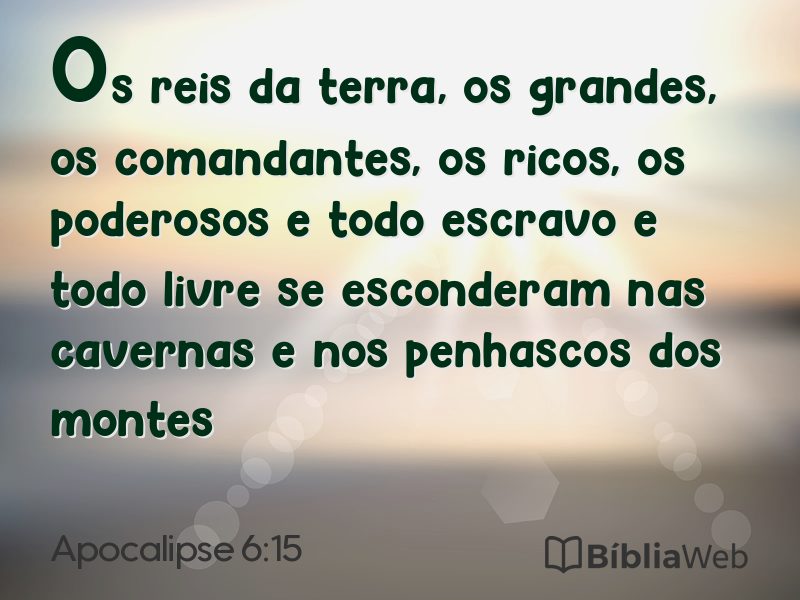 Apocalipse 6:15 em imagem para compartilhar