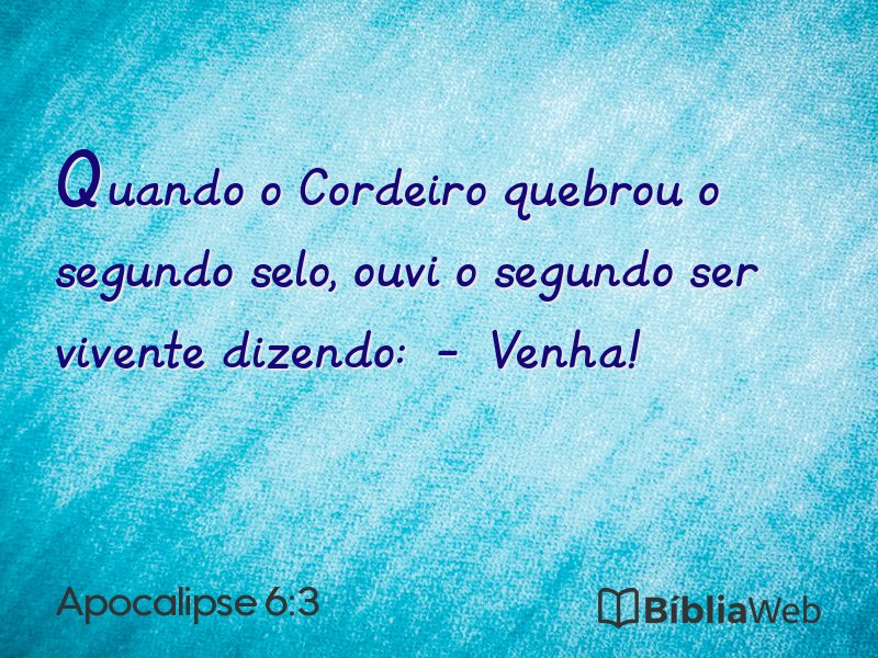 Apocalipse 6:3 em imagem para compartilhar