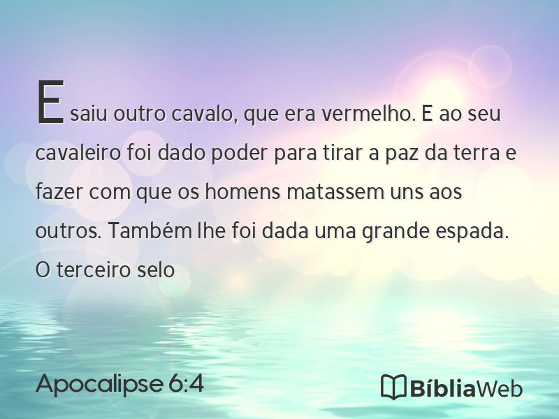 Apocalipse 6:4 em imagem para compartilhar