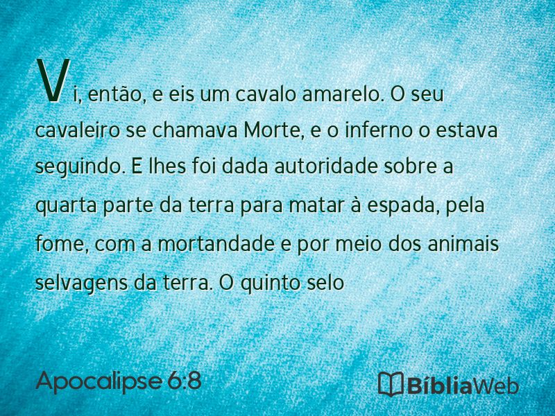 Apocalipse 6:8 em imagem para compartilhar